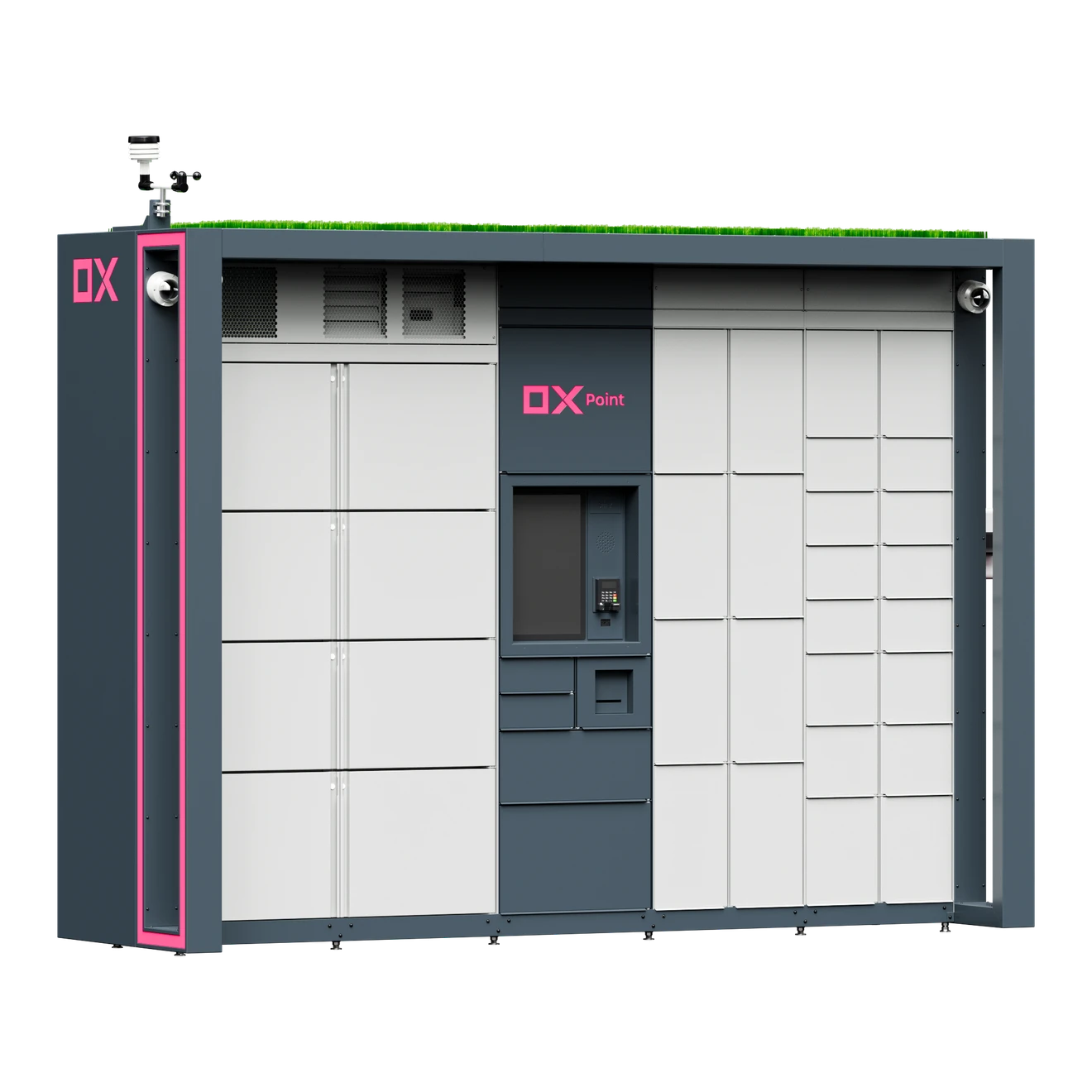 OX BOX SE ZELENOU STŘECHOU