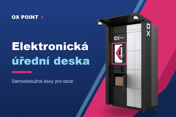 Elektronická úřední deska v obecním boxu