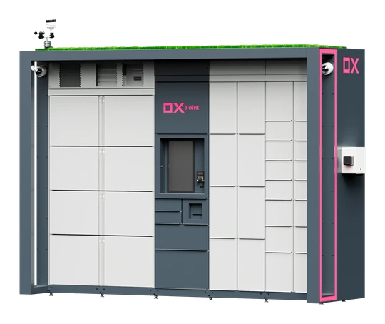 OX Box se zelenou střechou